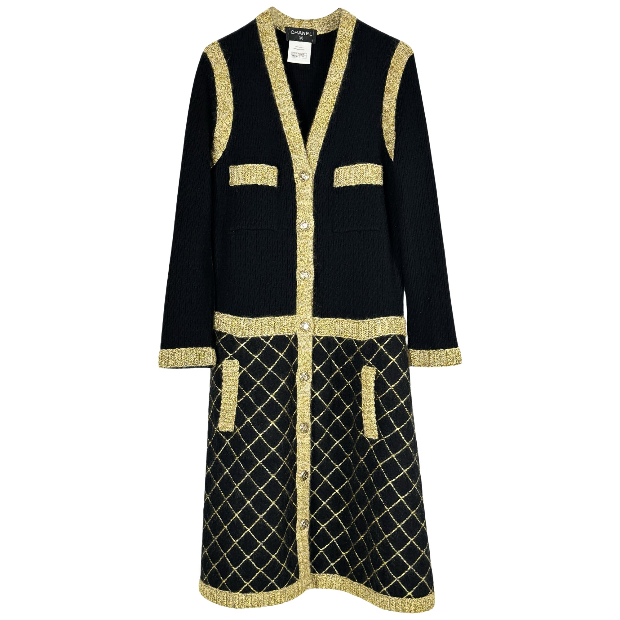 Chanel 8K$ New Iconic Coco Brasserie Quilted Jacket Dress For Sale