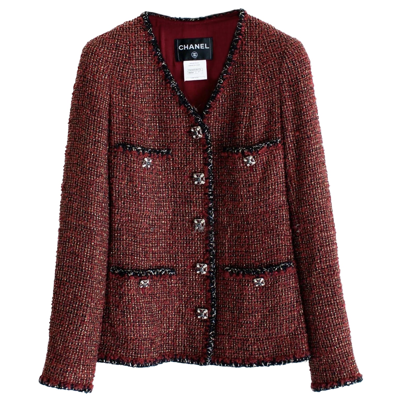 Chanel CC Jewel Buttons Lesage Tweed Jacket For Sale