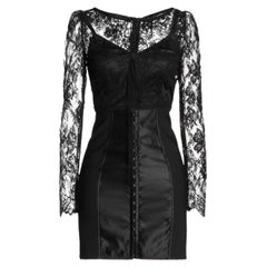 UNWORN Black Dolce & Gabbana Strapless Corset Lace Dress M