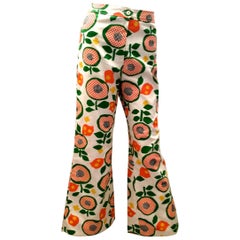 Early 1970’s Floral Denim Bell Bottom Pants