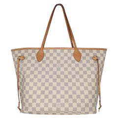 Neverfull Damier Azur MM Tote Rose Ballerine von Louis Vuitton Neverfull