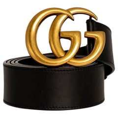 Cintura da Uomo Gucci Cintura Marmont Pelle Nera