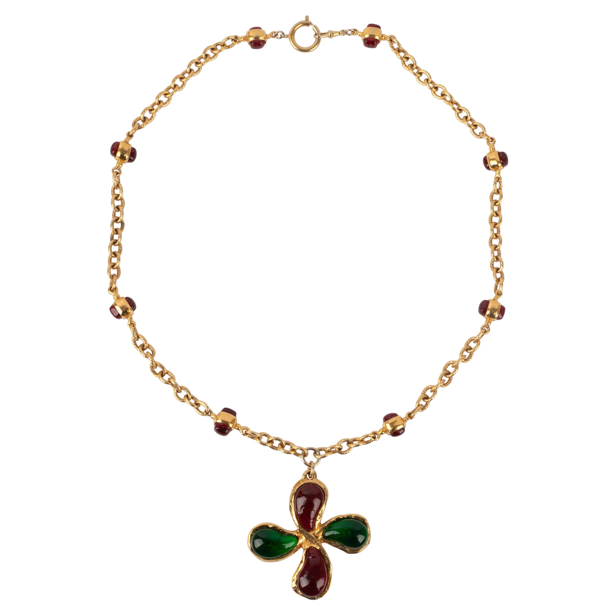 Chanel Collier en pâte de verre, années 1980 en vente