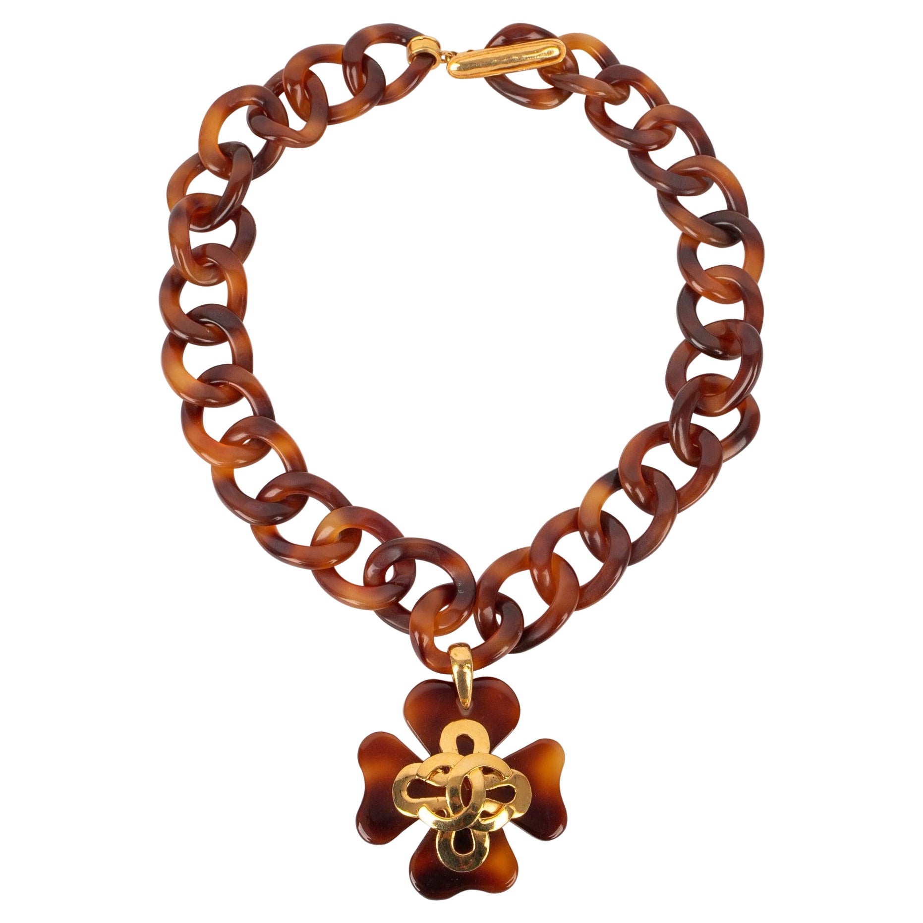 Collana Chanel in bachelite con guscio di tartufo, 1995 in vendita