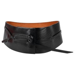 Used Jean-Paul Gaultier Black Leather Belt