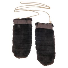 Chanel Siberian Mink Fur Mittens/Gloves