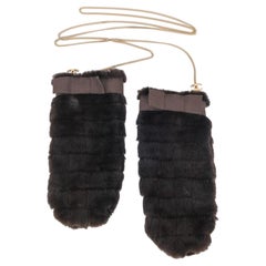 Chanel Sibirischer Nerz Pelz Fäustlinge/Handschuhe
