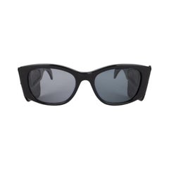 Chanel Gafas de sol de piel acolchada negra, 1988
