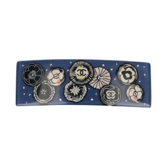 Chanel Blue Bakelite Hair Clip Spring, 2012