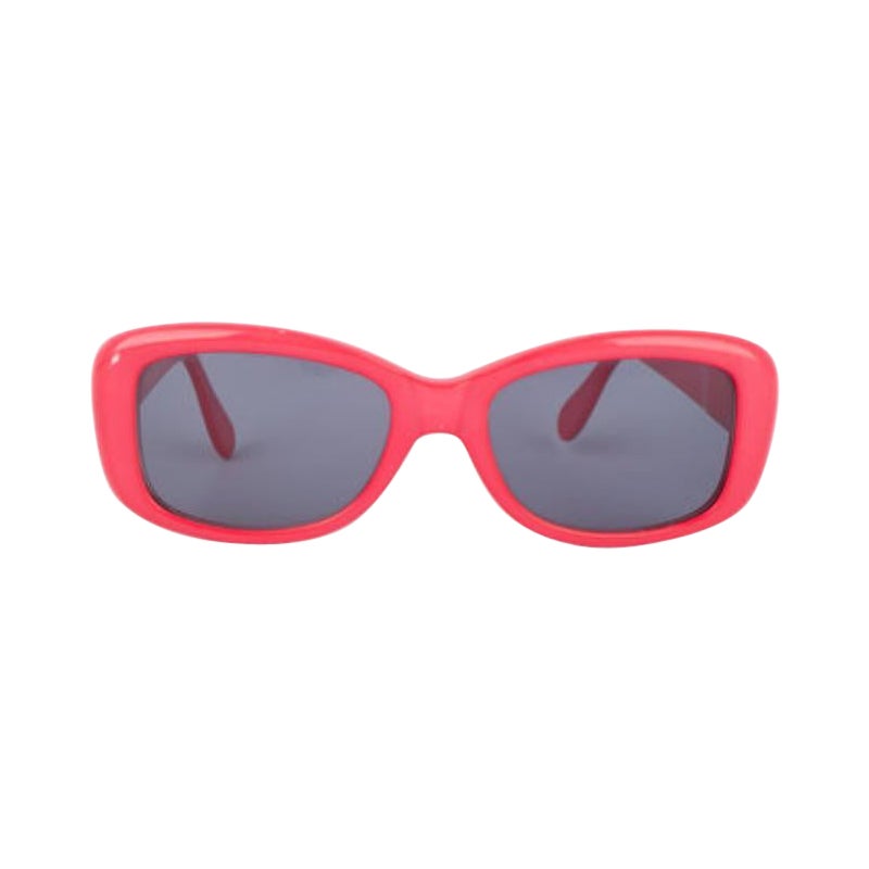 Chanel Pink Sunglasses with Golden Metal CC Logo