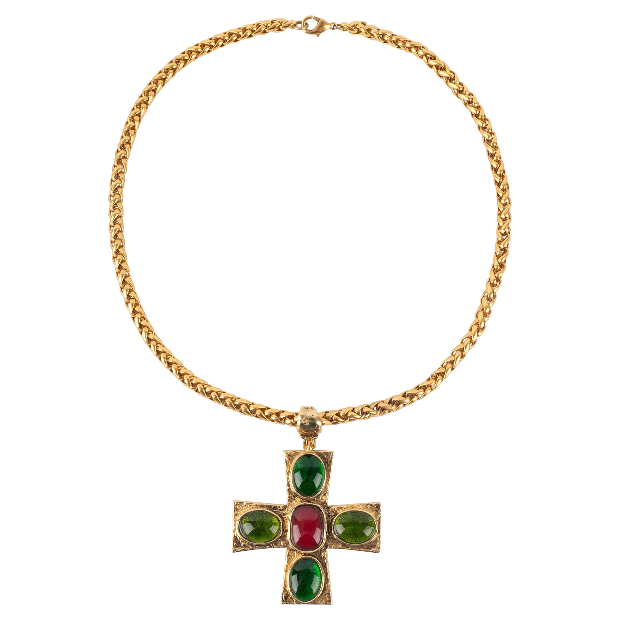 Collana con croce Les Paruriers di Goossens in vendita