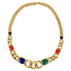 Vintage Yves Saint Laurent Chain Necklace in Gold-Plated