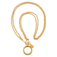 Chanel, collier en verre grossissant, années 1980