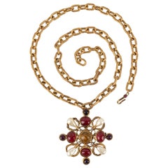 Chanel Necklace with Costume Pearly Drop, Circa 1980s