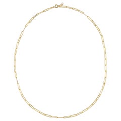 Papier-Halskette mit Layering-Halskette 20" aus 14K massivem Gelbgold