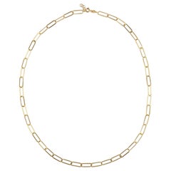 Collier Paperclip 14" en or jaune massif 14 carats