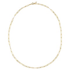 Papier-Halskette mit Layering-Halskette 16" aus 14K massivem Gelbgold