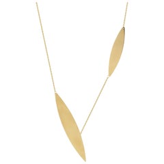 Collier à pendentif ovale en or jaune massif 14K (16")
