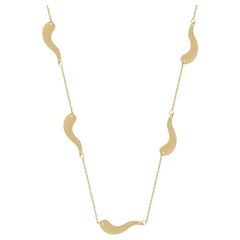 Collana Question Mark da 20" in oro giallo massiccio 14K