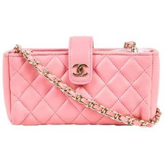 Chanel Pink Lamb Leather Quilted Valentine Collection Mini Crossbody Bag
