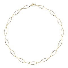 Collana a catena ovale A Link 14" in oro giallo massiccio 14K