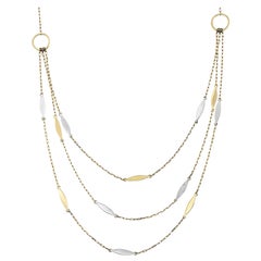 Collier triple station 14 pouces en or massif 14 carats
