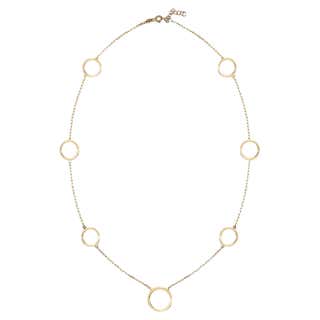 Real Ruby Station Chain Necklace 14k Solid Yellow Gold, Gift for Her ...