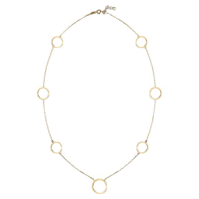 Real Ruby Station Chain Necklace 14k Solid Yellow Gold, Gift for Her ...