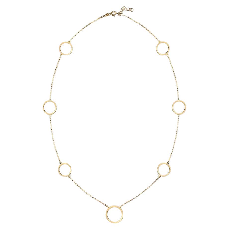 Real Ruby Station Chain Necklace 14k Solid Yellow Gold, Gift for Her ...