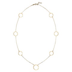 Collana Circle Station 14" in oro giallo massiccio 14K