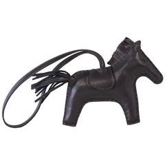HERMES Bag Charm Limited Edition So Black Rodeo Horse MM 4