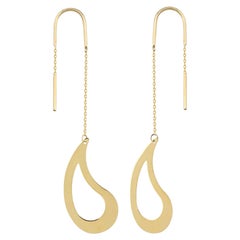 Boucles d'oreilles Comma Threader en or jaune 14K