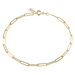 Pulsera sujetapapeles 20" en oro amarillo macizo de 14 quilates