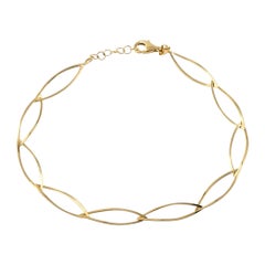 Oval Link Chain Bracelet 8" in 14K Solid Yellow Gold