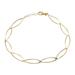 Bracelet en or jaune massif 14K à maillons ovales 8".