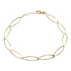 Oval Link Chain Bracelet 8.5" in 14K Solid Yellow Gold