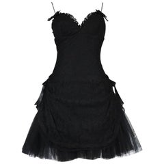 Anna Molinari Black Lace Party Dress