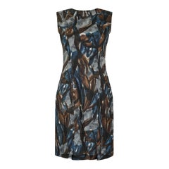 Vintage 1960s Sharene Creations Drop Back Silk Dress