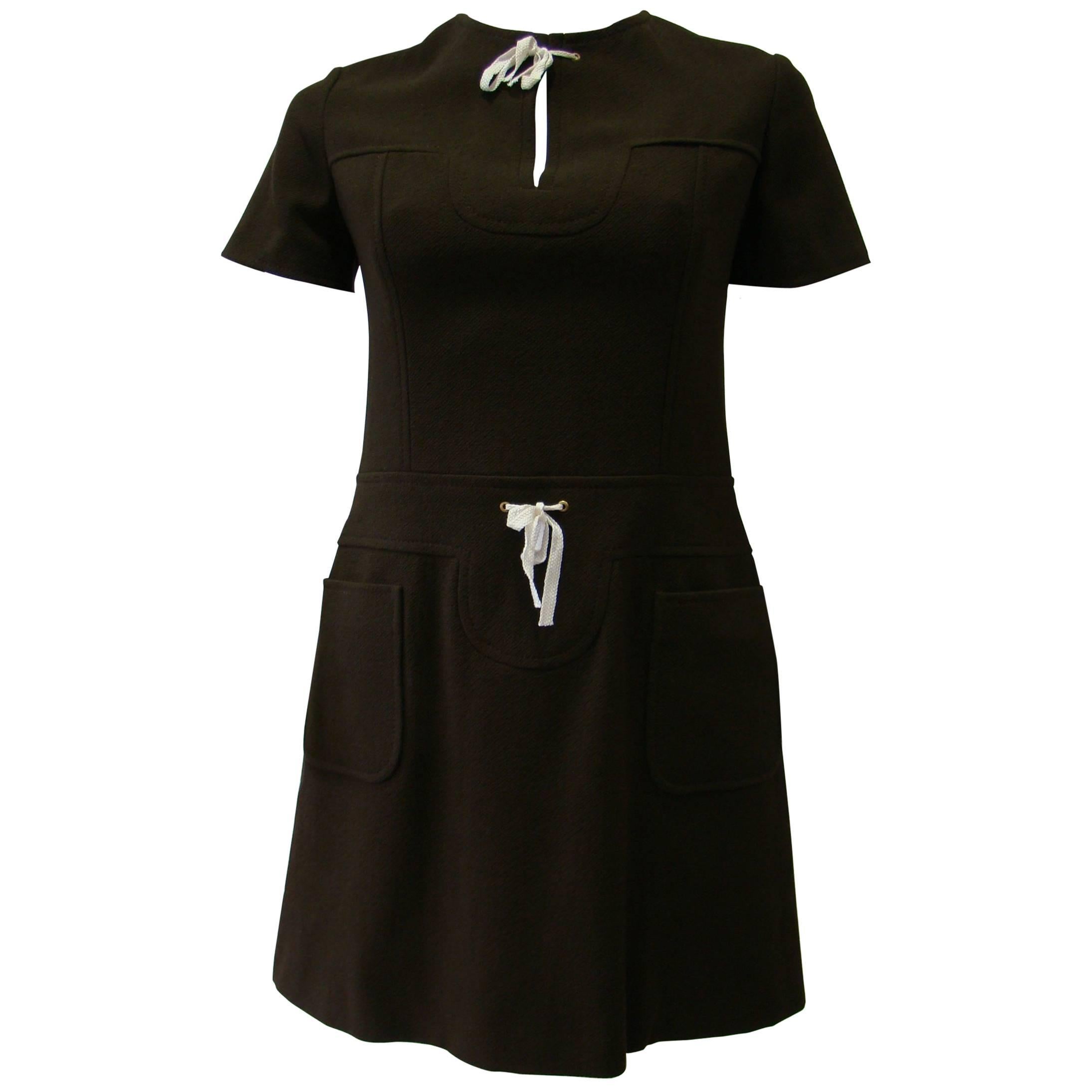 Louis Feraud Wool Mini Dress For Sale