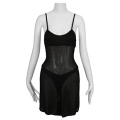 1987 AZZEDINE ALAIA RUNWAY semi-sheer black dress