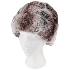 CHRISTIAN DIOR Chapeaux c.1960's MARC BOHAN Chinchilla Fur Tiered Cossack Hat