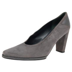 Stuart Weitzman Grey Suede Pumps Size 38.5