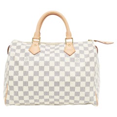 Damier Azur Speedy 30 Tasche aus Segeltuch von Louis Vuitton