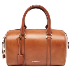 Burberry Tan Leather Medium Alchester Bowler Bag