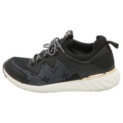 Louis Vuitton - Baskets Aftergame noires en maille et cuir, taille 40