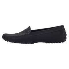 Tod's Penny Loafers aus schwarzem Wildleder, Größe 38,5