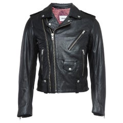 Zadig & Voltaire Black Leather Louis Biker Jacket L
