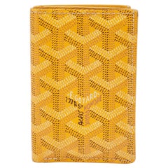 Goyard Yellow Goyardine Coated Canvas Saint Pierre Card Holder