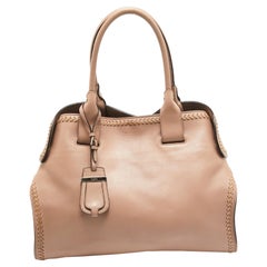 Tod's Rose Poudre Leather Cape Tote