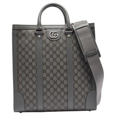 Gucci Dark Grey GG Supreme Canvas Medium Ophidia Tote